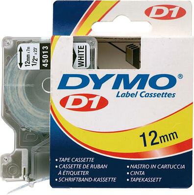 Popisovací páska D1 45013 černá/bílá 12mmx7m DYMO