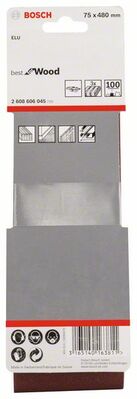 3-dielna súprava brúsnych pásov X440 75 x 480 mm, 100