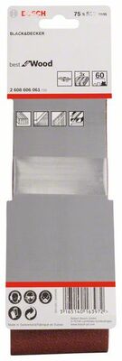 3-dielna súprava brúsnych pásov X440 75 x 508 mm, 60