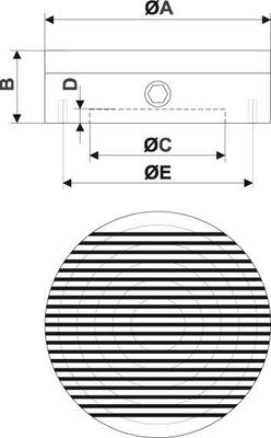 Magnetické kulaté sklíčidlo permanentní magnety RM 30 FLAIG