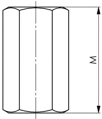 Prodlužovací matice DIN6334 M24 AMF
