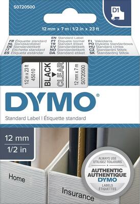 Popisovací páska D1 45011 modrá/průhledná 12mmx7m DYMO