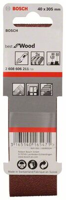 3-dielna súprava brúsnych pásov X440 40 x 305 mm, 60; 80; 120