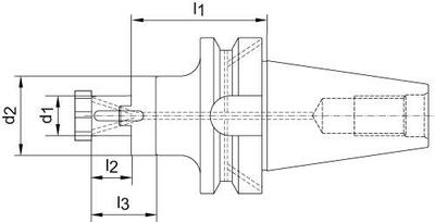 Kombinovaný unášeč pro nástrčné frézy JISB6339ADB BT50-32 HAIMER
