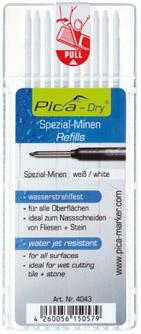 Sada tuhy pro Hloubkový značkovač Pica-Dry voděodolná, bílá Pica