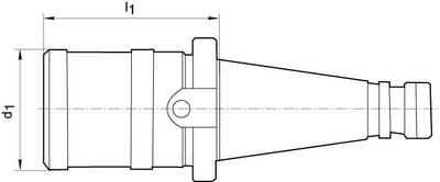 Závitové rychlovýměnné sklíčidlo DIN2080 M14-33 SK50 FORTIS