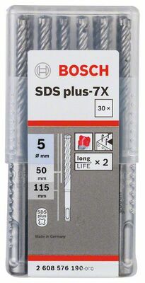 Vrtáky do kladív SDS plus-7X 5 x 50 x 115 mm