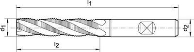 Hrubovací fréza dlouhá DIN844 HSSCo8 12,0mm FORMAT
