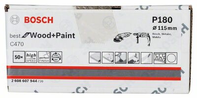 Brúsny list – papier C470, 50-kusové balenie 115 mm, 180