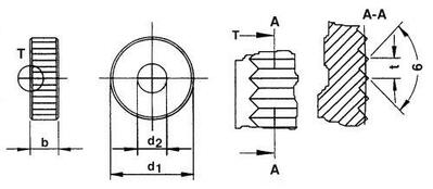 Rádlovací kolečko PM AA 25x8x6 G7 P1 se zkosenou hranou QUICK