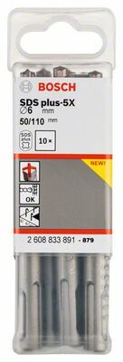 Vrtáky do kladív SDS plus-5X 6 x 50 x 110 mm