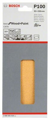Brúsny list C470, 10-kusové balenie 93 x 230 mm, 100