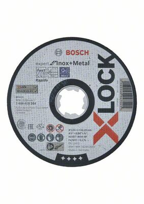 Rovné rezanie X-LOCK Expert for Inox+Metal 125 x 1 x 22,23 AS 60 T INOX BF, 125