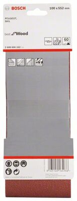 3-dielna súprava brúsnych pásov X440 100 x 552 mm, 60