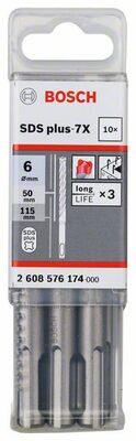 Vrtáky do kladív SDS plus-7X 6 x 50 x 115 mm