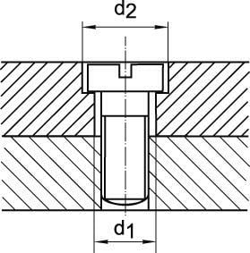 Krátký stupňovitý vrták HSS TiN Průchozí otvor 180° M6 GÜHRING