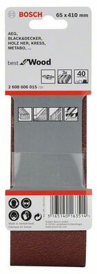 3-dielna súprava brúsnych pásov X440 65 x 410 mm, 40