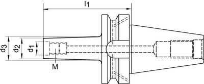 Upínač JISB6339ADB BT40 M10x100mm FORTIS