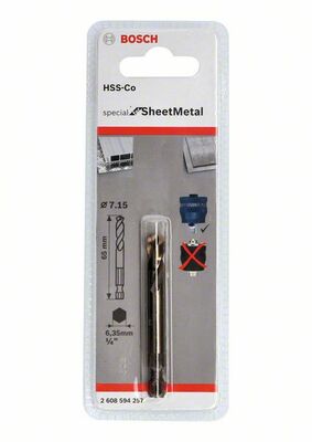 Strediaci vrták Plus HSS-Co Ø 7,15x65 mm