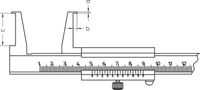Posuvné měřítko na drážky, digitální 10-160mm HP