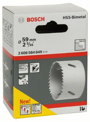 Dierová píla z HSS-dvojkovu pre štandardné adaptéry 59 mm, 2 5/16"