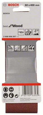 3-dielna súprava brúsnych pásov X440 60 x 400 mm, 60; 80; 100