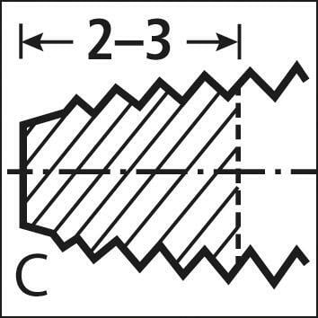 Strojní závitník HSS-Co5 průchozí otvor 40° UNF 5/8" FORMAT