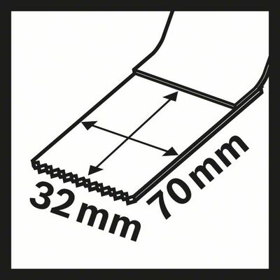 Karbidový pílový list na rezy so zanorením MAIZ 32 AT Metal 70 x 32 mm