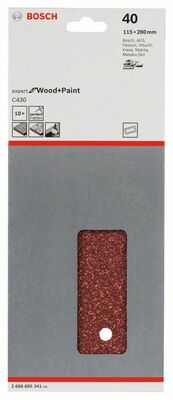 Brúsny list C430, 10-kusové balenie 115 x 280 mm, 40