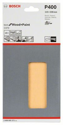 Brúsny list C470, 10-kusové balenie 115 x 230 mm, 400