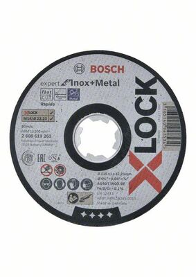 Rovné rezanie X-LOCK Expert for Inox+Metal 115 x 1 x 22,23 AS 60 T INOX BF, 115