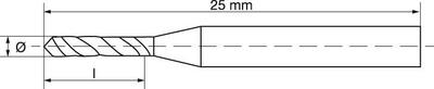 Miniaturní vrták DIN1899 HSS-Co5 tvar A 0,8mm FORMAT