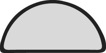 Brousek, ušlechtilý korund polokulatý 10x100mm střední Müller