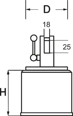 Hrncový magnet přítlačný závit 54mm FORTIS