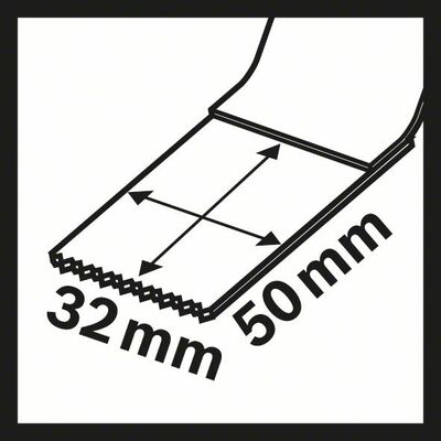 Karbidový pílový list na rezy so zanorením PAIZ 32 AT Metal 50 x 32 mm