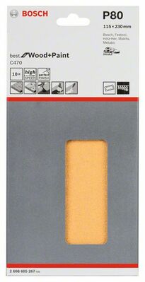 Brúsny list C470, 10-kusové balenie 115 x 230 mm, 80