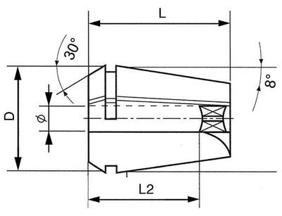 Kleština 4hran ER40-20,0x16,0 FORTIS