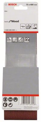 3-dielna súprava brúsnych pásov X440 75 x 480 mm, 60; 80; 100