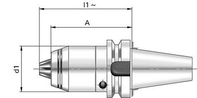 Krátké sklíčidlo na vrtáky CNC JIS B6339 vnitřní chlazení 1-16mm BT40 FORMAT