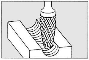 Mini techická fréza, tvrdokov, stromovitá 0307 5 3mm 3x7mm Pferd