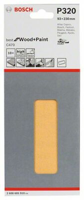 Brúsny list C470, 10-kusové balenie 93 x 230 mm, 40
