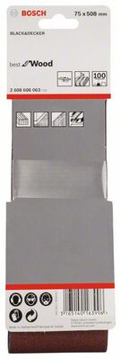 3-dielna súprava brúsnych pásov X440 75 x 508 mm, 100