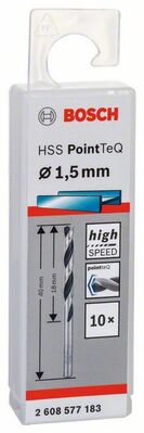 Skrutkovitý vrták HSS PointTeQ 1,5 mm