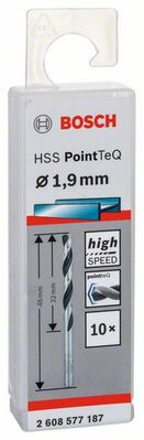 Skrutkovitý vrták HSS PointTeQ 1,9 mm