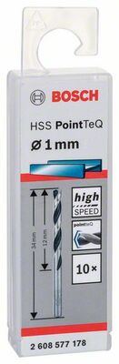 Skrutkovitý vrták HSS PointTeQ 1,0 mm