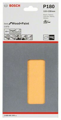 Brúsny list C470, 10-kusové balenie 115 x 230 mm, 180