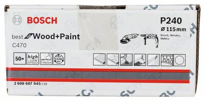 Brúsny list – papier C470, 50-kusové balenie 115 mm, 240