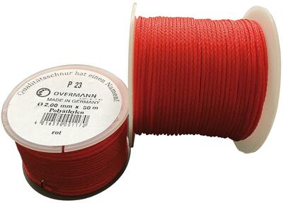 Zednická šňůra polyethylen 1mmx50m červená OVERMANN