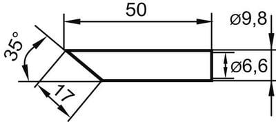 Pájecí hrot 35° 0832LDLF 17mm Ersa