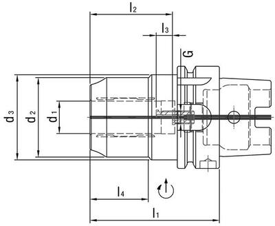 Hydro upínač HPH DIN69893A HSK-A63 20mm WTE